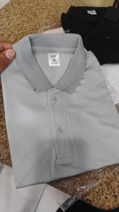 Poly Cotton Solid Half Sleeves Mens Polo T-shirt (Pack of 4)